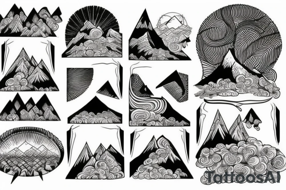 Sky, mountain, trees, tatoo on chest tattoo idea Sky, mountain, trees, tatoo on chest tattoo idea