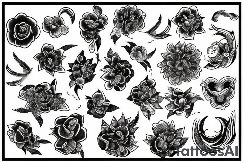 Blackwork polinezia tattoo idea