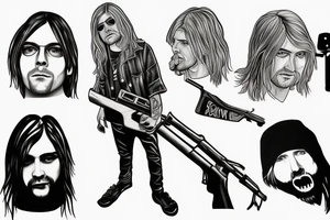 Kurt cobain with shotgun in his mouth tattoo idea