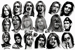 Kurt cobain with shotgun in his mouth tattoo idea