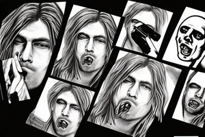 Kurt cobain with shotgun in his mouth tattoo idea