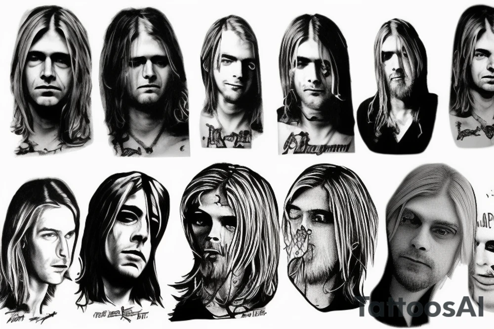 Kurt cobain with shotgun tattoo idea