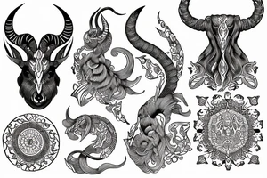 capricorn tattoo idea