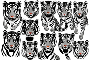 hip hop tiger tattoo idea