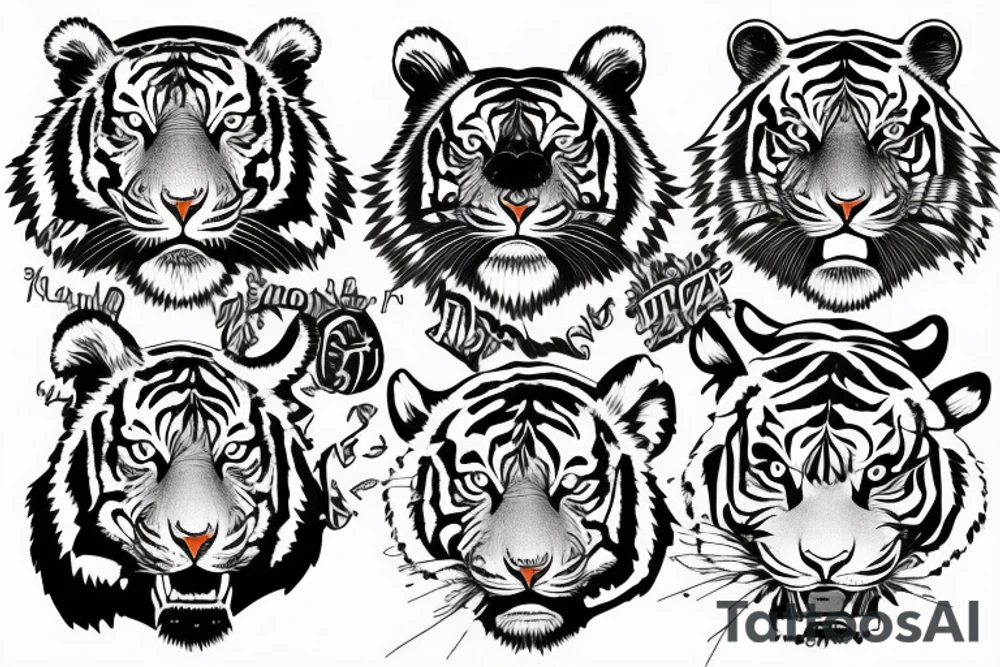 hip hop tiger tattoo idea