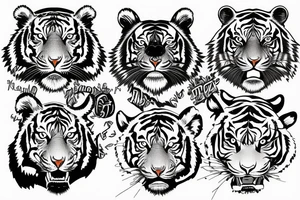 hip hop tiger tattoo idea