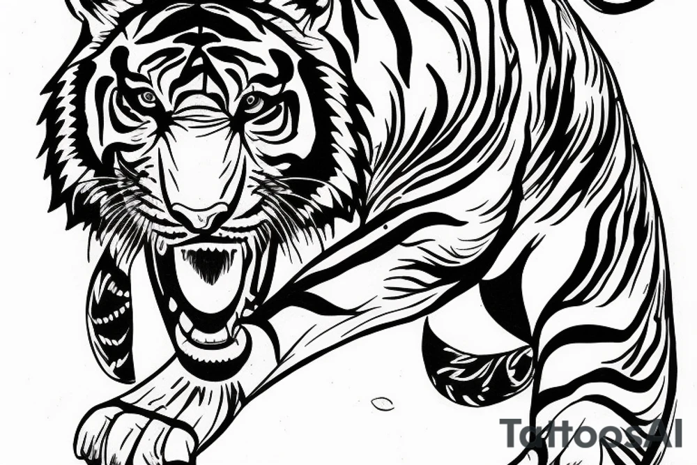 tiger with more details tattoo idea