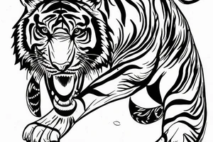 tiger with more details tattoo idea
