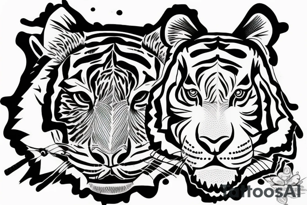 tiger with more details tattoo idea
