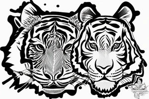 tiger with more details tattoo idea