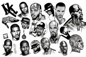 DMX hip hop tattoo idea