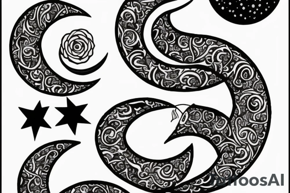 Crescent moon tattoo idea