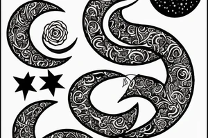 Crescent moon tattoo idea