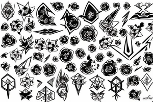 sakura, kunai tattoo idea