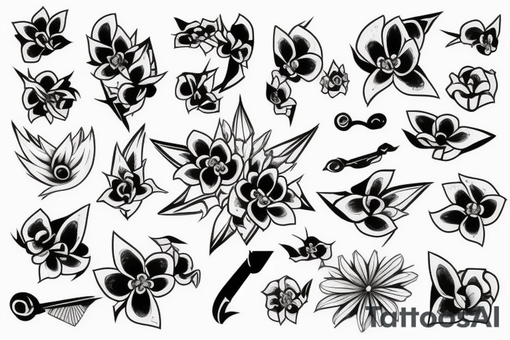 sakura, kunai tattoo idea