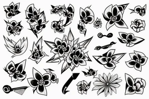 sakura, kunai tattoo idea