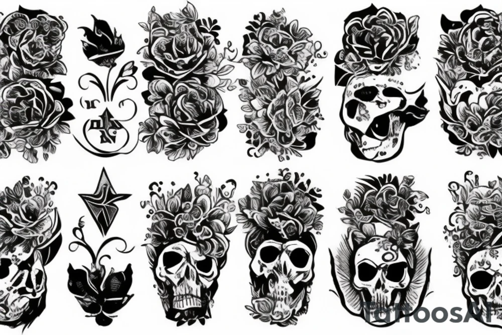 Ночной лес с палаткой и костром tattoo idea