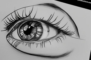 a realistic eye tattoo idea