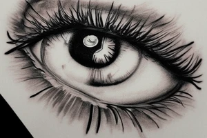 a realistic eye tattoo idea