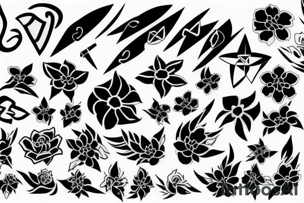 sakura, kunai tattoo idea