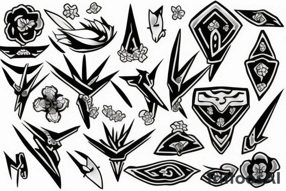 sakura, kunai tattoo idea