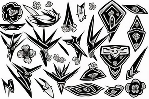 sakura, kunai tattoo idea