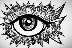 a realistic iluminati eye tattoo idea