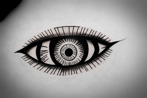 a realistic iluminati eye tattoo idea