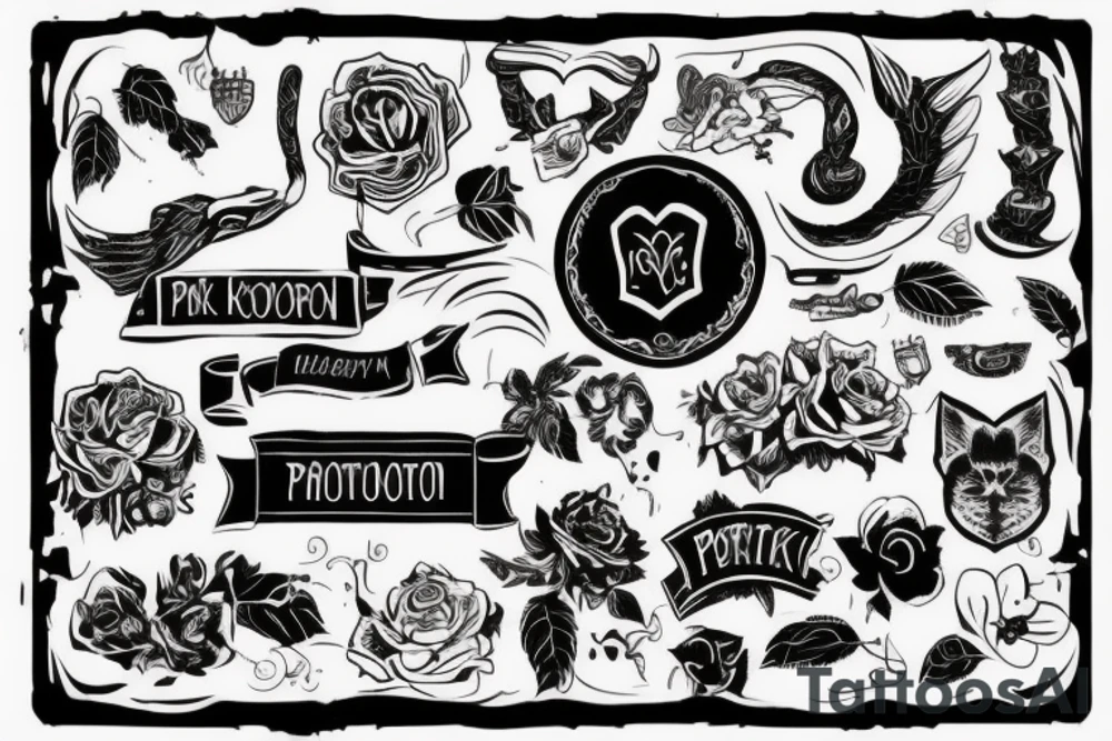 Ночной лес с палаткой и костром tattoo idea