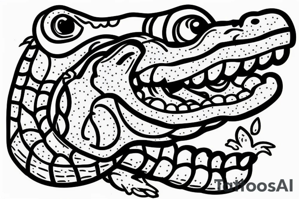alligator tattoo idea