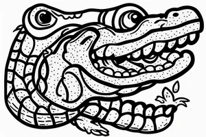 alligator tattoo idea