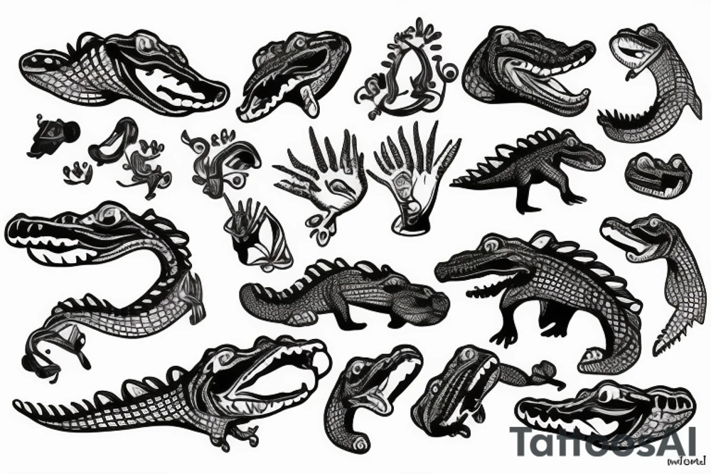 alligator tattoo idea