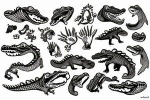 alligator tattoo idea