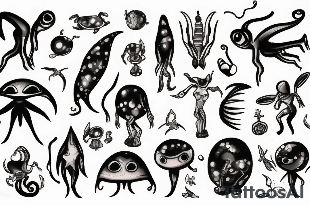 Sex with alien tattoo idea