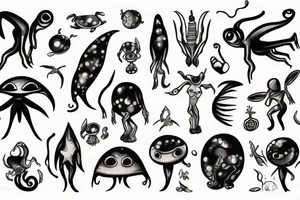 Sex with alien tattoo idea