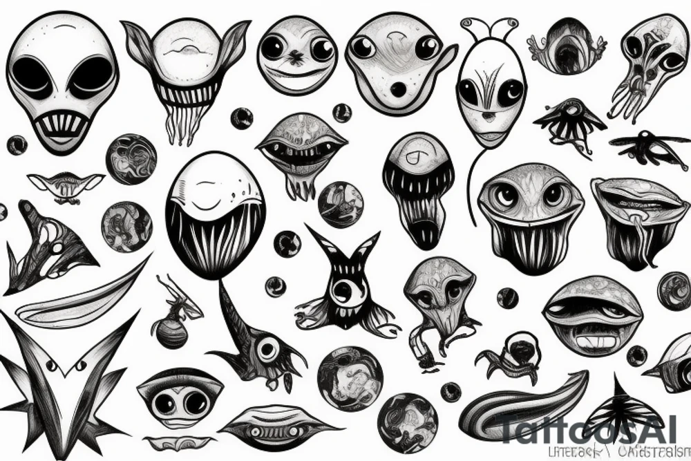 Sex with alien tattoo idea