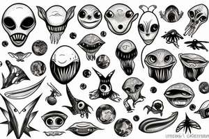Sex with alien tattoo idea