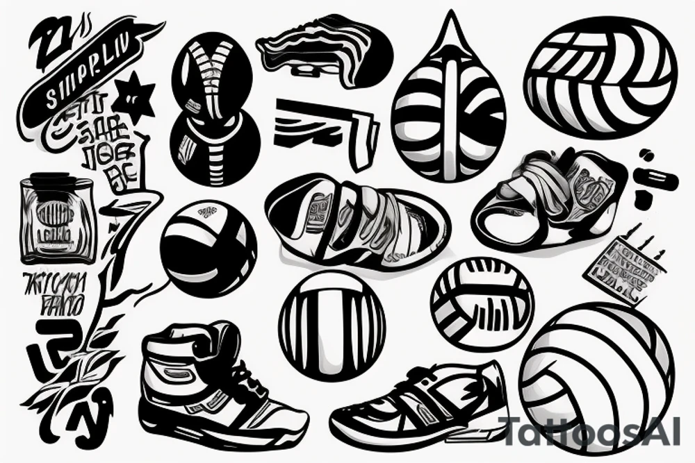 simple text about volleyball tattoo idea