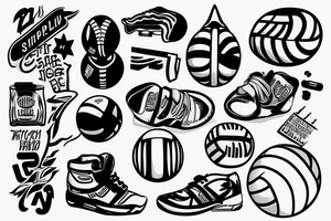 simple text about volleyball tattoo idea
