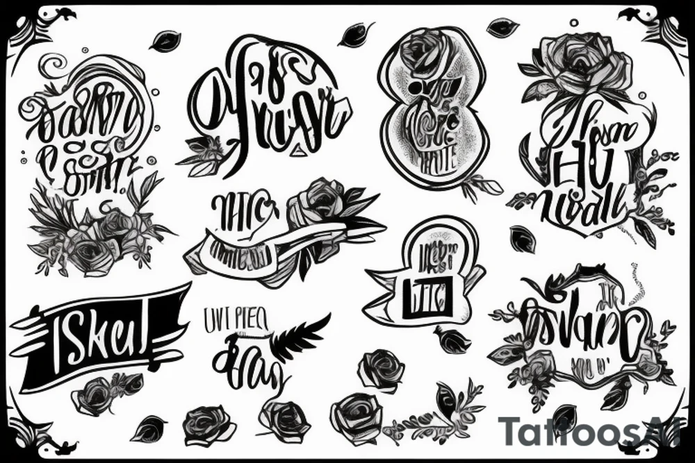 Simple text tattoo idea