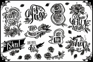 Simple text tattoo idea
