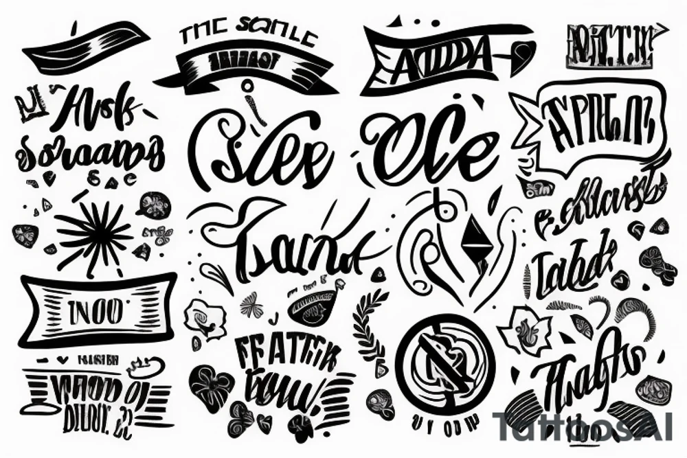 Simple text tattoo idea