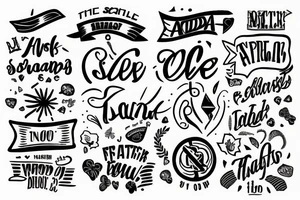 Simple text tattoo idea