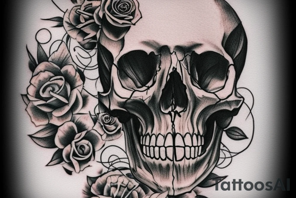 I want a tattoo on my neck in the form of a skull tattoo idea