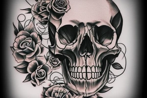 I want a tattoo on my neck in the form of a skull tattoo idea