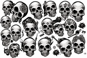 I want a tattoo on my neck in the form of a skull tattoo idea