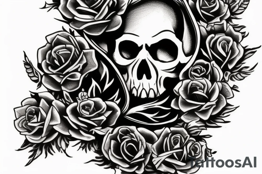 I want a tattoo on my neck in the form of a skull tattoo idea