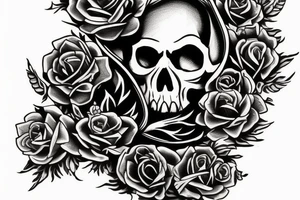 I want a tattoo on my neck in the form of a skull tattoo idea