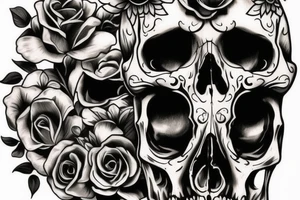 I want a tattoo on my neck in the form of a skull tattoo idea