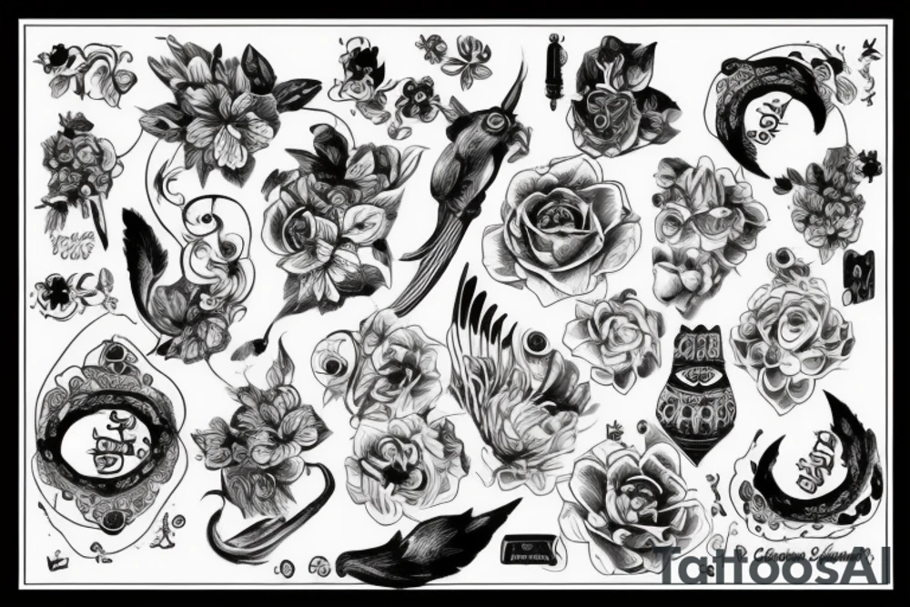 Рюк бог смерти с крыльями tattoo idea